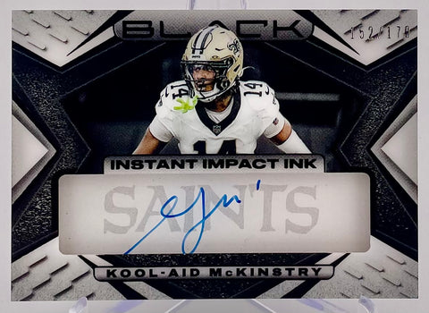 Saints Kool-Aid McKinstry 2025 Panini Black No.III-KMY #152/170 Autographed Single Card
