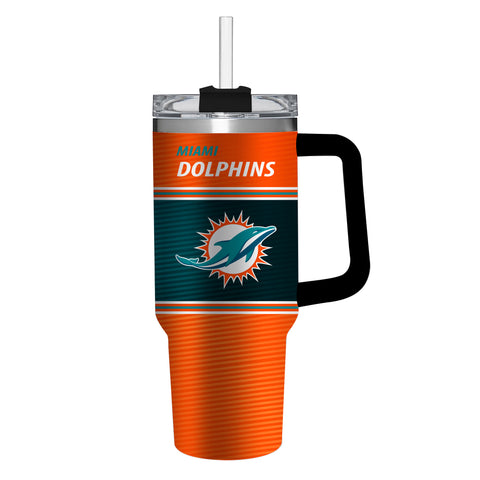 Dolphins 40oz Stainless Steel Canyon Cup w/ Straw