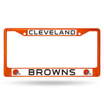 Browns Chrome License Plate Frame Color Orange