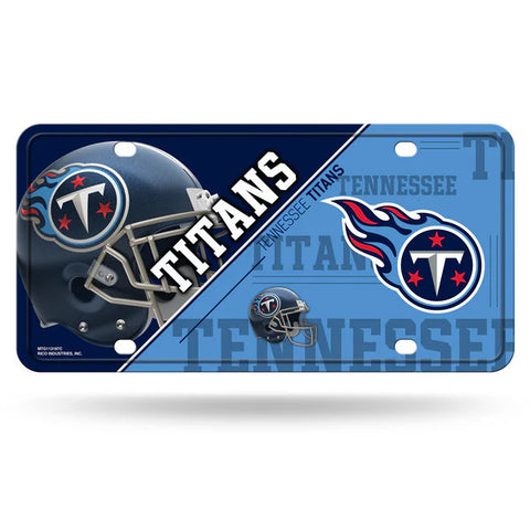Titans Metal License Plate Tag Split