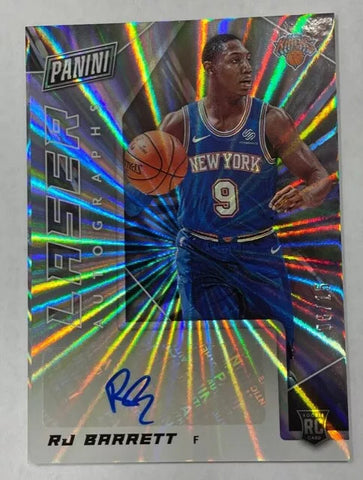 Knicks RJ Barrett 2020 Panini Laser Autographs #08/15 No. LA-RJB Autographed Rookie Single Card