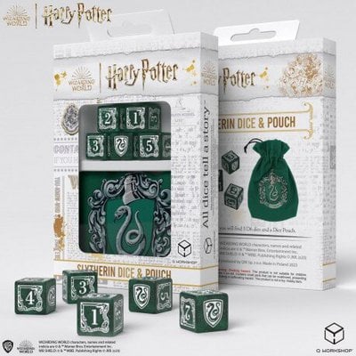 Harry Potter Dice & Pouch Set - Slytherin