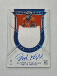 Broncos Javonte Williams 2021 Panini National Treasures No.PPA-JW 20/25 Autographed Relic Rookie Single Card