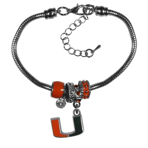 Miami Hurricanes Bracelet Euro Bead