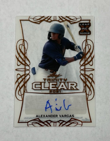 Alexander Vargas 2021 Leaf Trinity No.CA-AV1 Autographed Rookie Single Card