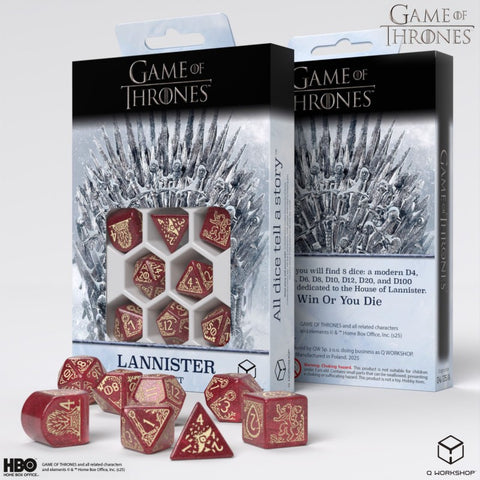Game of Thrones Dice Set - Lannister