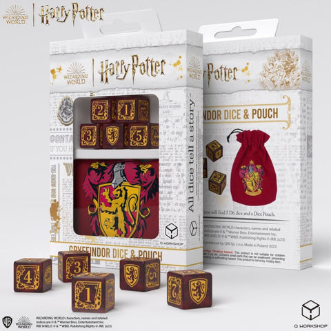 Harry Potter Dice & Pouch Set - Gryffindor
