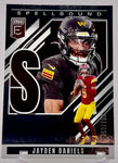 Commanders Jayden Daniels 2025 Panini Donruss Elite No.14 Spellbound "S" #752/799 Single Card