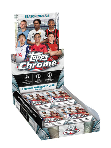 2024-25 Topps Chrome UEFA Club Competitions Soccer Hobby Box