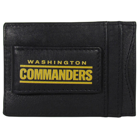 Commanders Leather Cash & Cardholder Magnetic Name