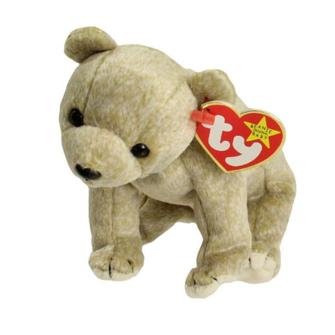 TY Beanie Baby 7" - Almond the Beige Bear