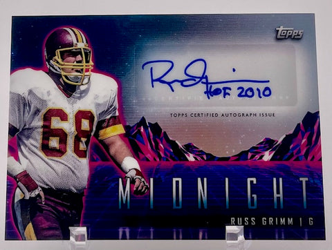 Redskins Russ Grimm 2024 Topps Midnight No.HZS-RG Autographed Single Card