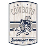 Cowboys Wood Sign 11x17 Classic Logo Retro