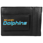 Dolphins Leather Cash & Cardholder Magnetic Name