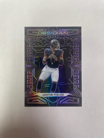 Bears Justin Fields 2023 Panini Obsidian No.18 #33/75 Single Card