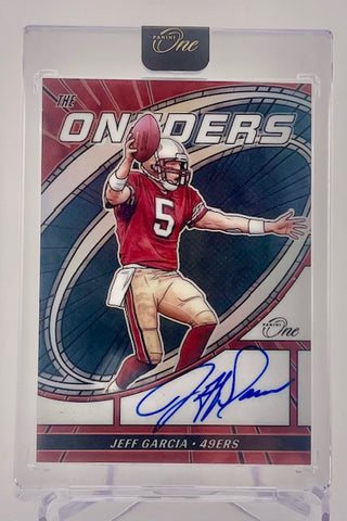 49ers Jeff Garcia 2023 Panini One No.374 #76/99 Autographed Single Card