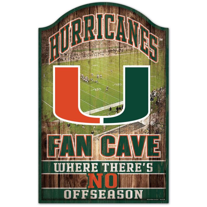 Miami Hurricanes Wood Sign 11x17 Fan Cave – JP Sports