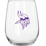 Vikings 16oz Curved Gameday Stemless Wine Glass