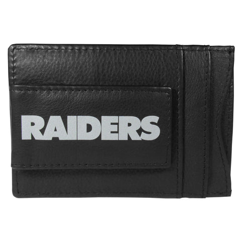 Raiders Leather Cash & Cardholder Magnetic Name