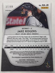 Tigers Jake Rogers 2020 Panini Prizm #27/99 Autographed Rookie Blue Prizm Single Card