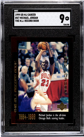 Bulls Michael Jordan 1999 Upper Deck MJ Career No.47 The MJ Record Book SGC Graded 9 Single Card (7284708)