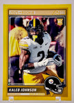 Steelers Kaleb Johnson 2025 Panini Score No. 12 #02/50 Rookie Single Card