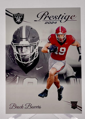 Raiders/Georgia Brock Bowers 2024 Panini Prestige H2 No.305 Rookie Single Card