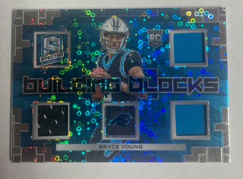 Panthers Bryce Young 2023 Panini Spectra No.BBL-BYO #37/60 Triple Relic Rookie Single Card