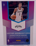 Spurs Victor Wembanyama 2023-24 Panini Player of the Day No.51 Rookie Single Card