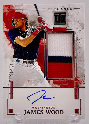 Nationals James Wood 2025 Panini Impeccable No.EJA-JW #41/99 Autographed Relic Single Card
