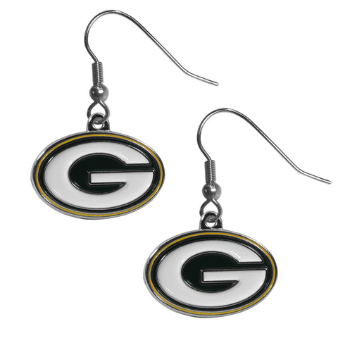 Packers Earrings Dangle Chrome