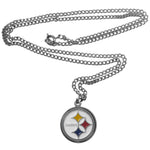 Steelers Chain Necklace w/ Large Charm Logo