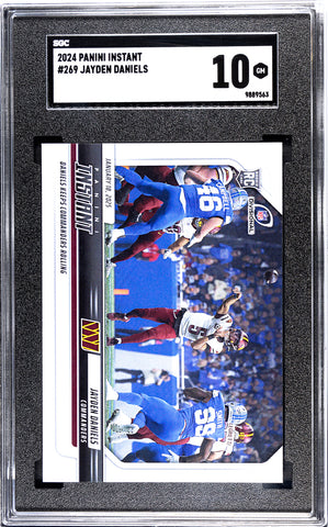 Commanders Jayden Daniels 2024 Panini Instant No.269 SGC Graded 10 Rookie Single Card (9889563)