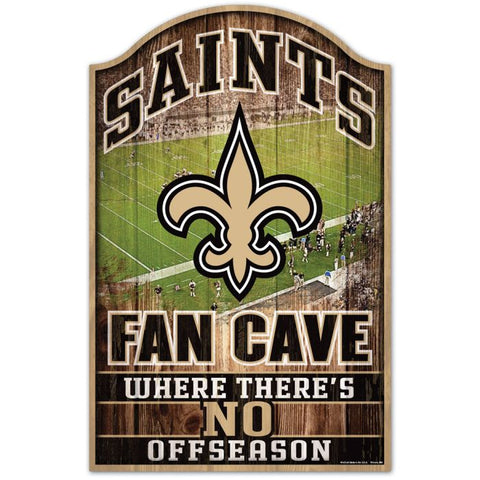 Saints Wood Sign 11x17 Fan Cave