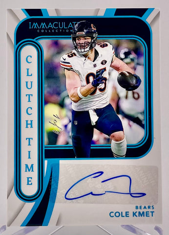 Bears Cole Kmet 2024 Panini Immaculate No.CTI-CKT #1/1 Autographed Rookie Single Card