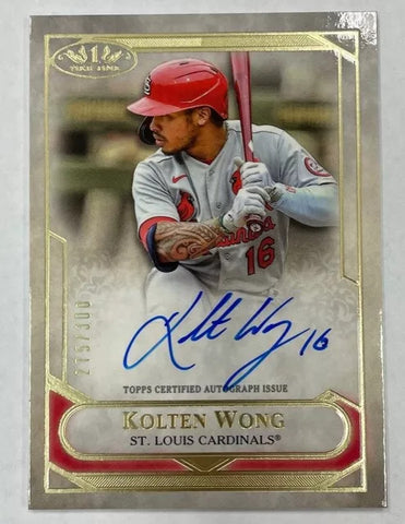 Cardinals Kolten Wong 2021 Tier 1 No.TITA-KW #275/300 Autographed Single Card