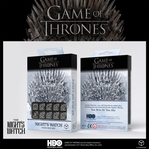Game of Thrones Dice Set 10xD6 - Night's Watch