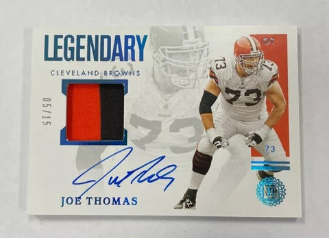 Browns Joe Thomas 2020 Panini Encased No. LSS-JT #05/15 Autographed Relic Single Card