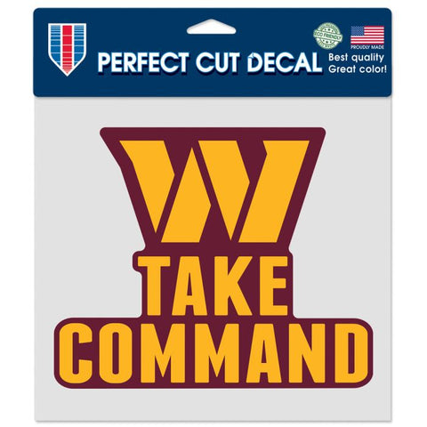 Commanders 8x8 DieCut Decal Color Slogan