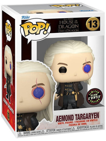 Funko Pop Vinyl - House of the Dragon - Aemond Targaryen 13 Limited Edition Glow Chase Variant w/ Display Case