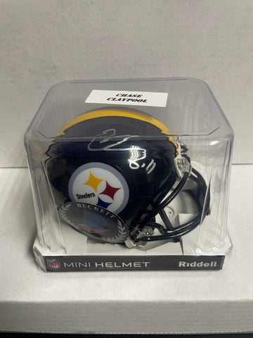 Steelers Mini Helmet Speed - Chase Claypool - Autographed w/ Beckett Certificate of Authentication