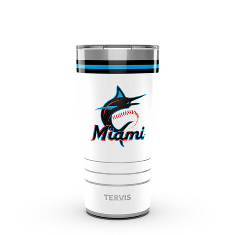 Marlins 20oz Arctic Stainless Steel Tervis w/ Slider Lid