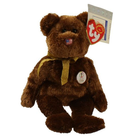 TY Beanie Baby 8.5" - Champion the FIFA Bear (USA) 2002