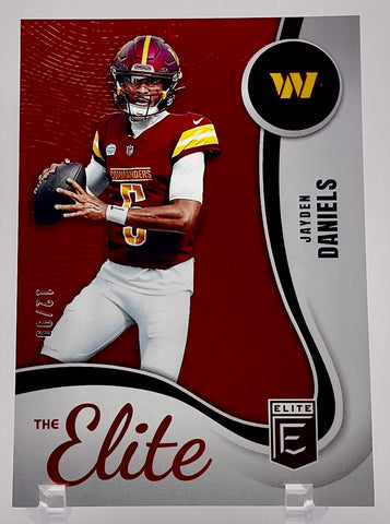 Commanders Jayden Daniels 2025 Panini Donruss Elite No.5 #12/99 Single Card