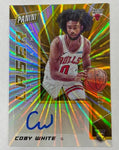 Bulls Coby White 2020 Panini #06/10 Rookie Gold Laser Autographs Autographed Single Card