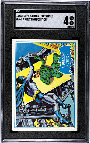 Batman "B" Series 1966 Topps No.36B A Pressing Position SGC Graded 4 Single Card