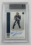 Patriots Mac Jones 2021 Panini Encased No.RNS-MJ #04/10 Beckett Graded 8.5 Autographed Rookie Single Card