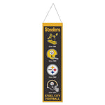 Steelers 8"x32" Wool Banner Evolution