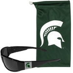 Spartans Sunglasses Etched Chrome Wrap w/ Bag