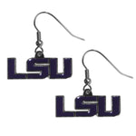 LSU Earrings Dangle Chrome